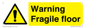 Warning fragile floor